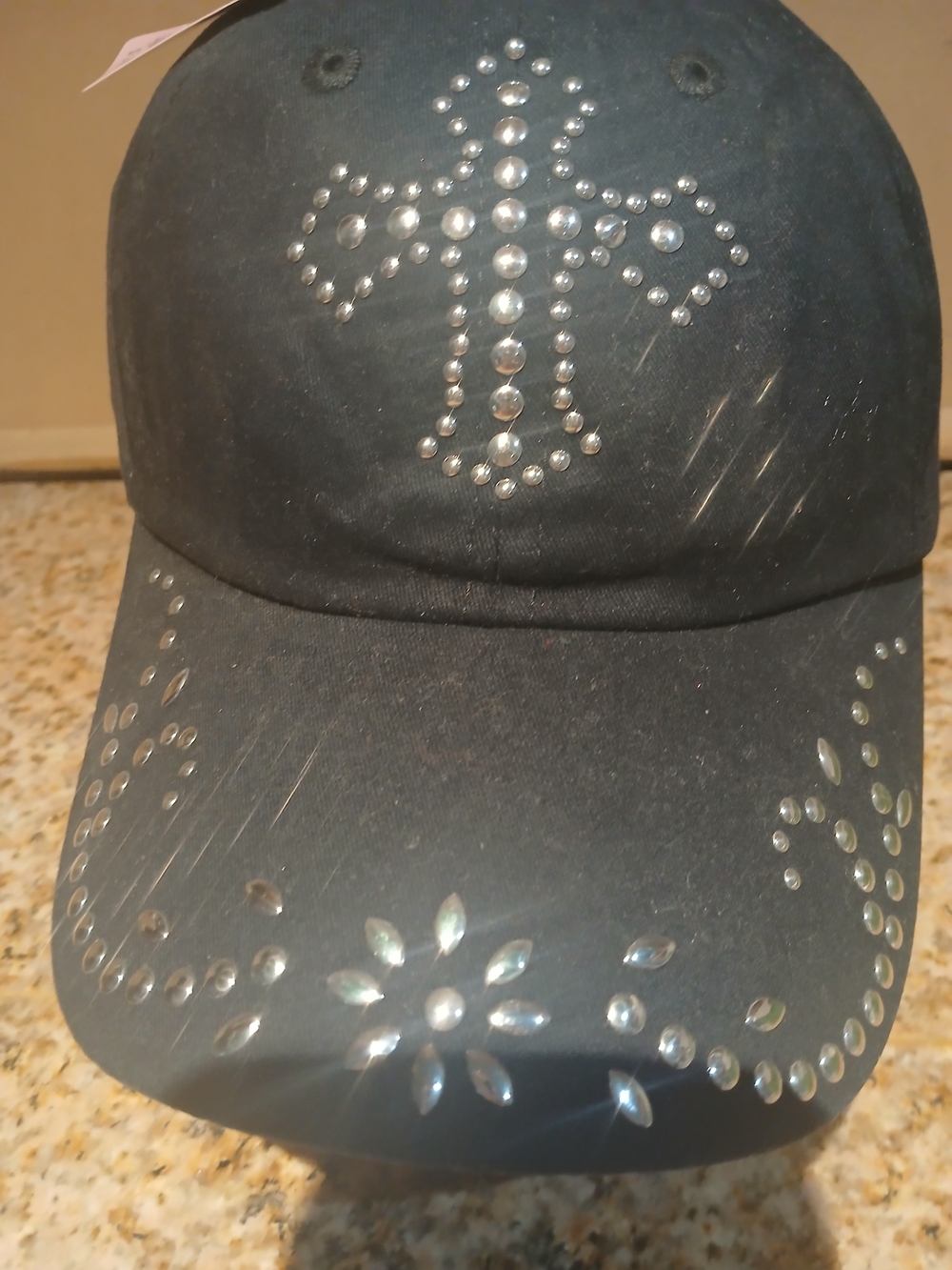 Blazin Roxx Black Stud Cross Baseball Cap - Women Accessories